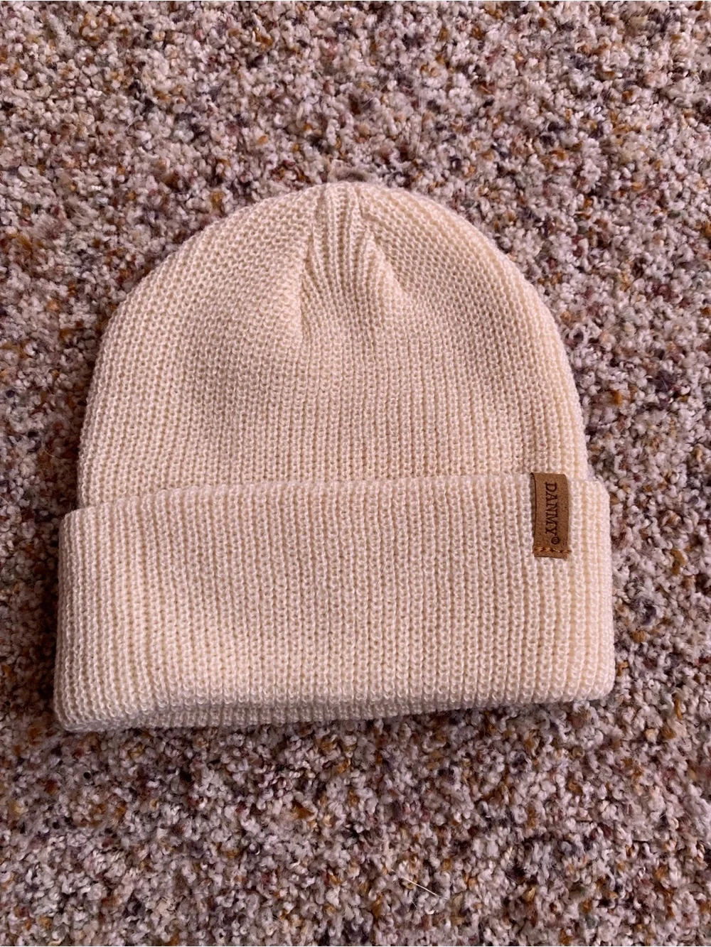 Kids' Cream Knit Beanie
